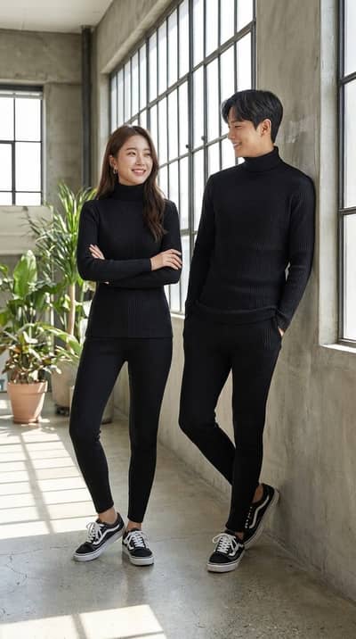 Winter Arrival Unisex Textured High neck With Trouser 2 peace Active
