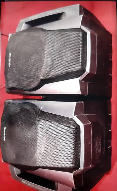 A PAIR OF SHARP SPEAKERS