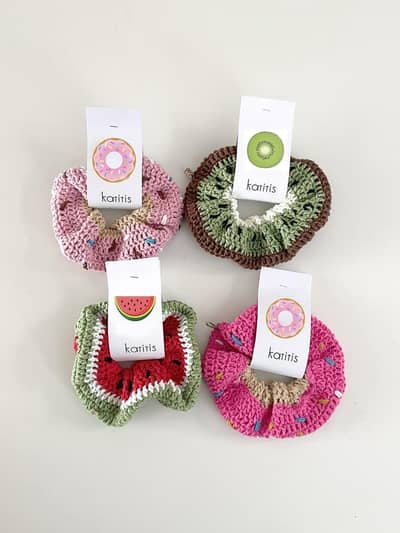 Handmade Crochet Scrunchies  available in Multan bulk and single order