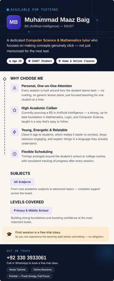 Home and online tutoring