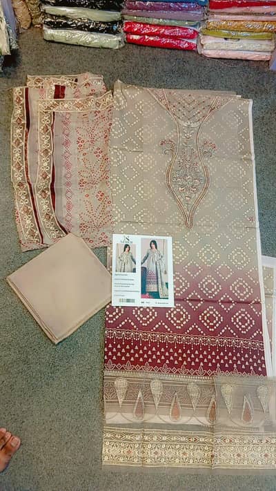 3 Piece Ladies Unstitched Suit | Beautiful Design | New Collection