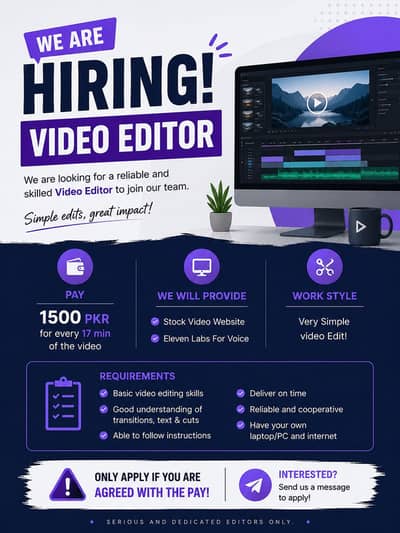 Looking For A Video Editor!