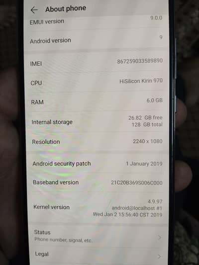 Huawei P20 Pro pta approved