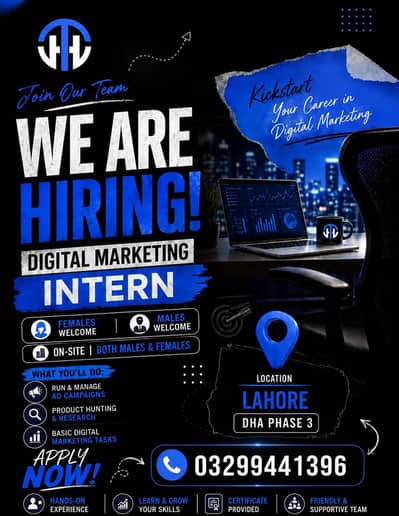 We are hiring digital marketing apply now Males and female