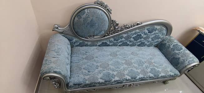 Royal 3 Seater Carved Wooden Sofa – 88 Inch – Excellent Condition