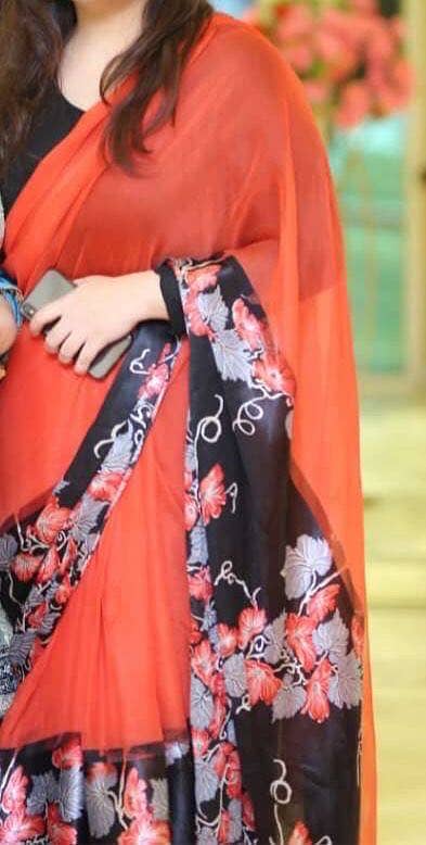 pure chiffon saree