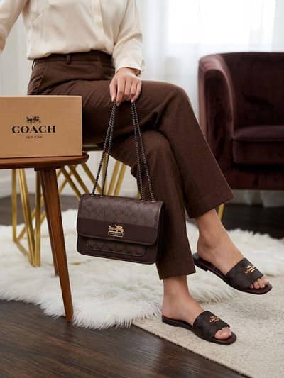 Coach Flat Slipper + Coach Cross Body Bag