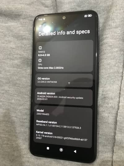 Redmi Note 12 8GB+4GB 128GB PTA Approved - Clean Set - No Box`