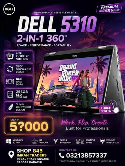 Dell 5310 | 360 Touch | Core I7 10 generation