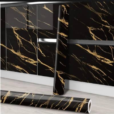 Product Name Black Marble Kitchen Wall Sticker 180x60cm