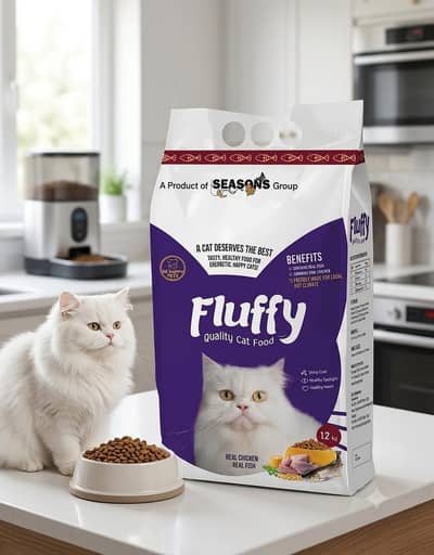 Fluffy Quality Cat Food 1.2kg – Real Chicken & Fish | Fresh & Healthy