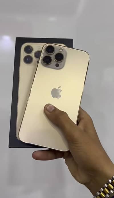 Apple iPhone 13 Pro Max PTA approved Gold Colour with box