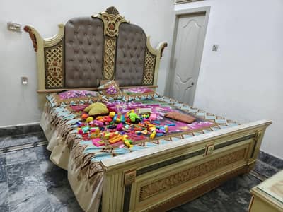 wooden bed for sale good condition