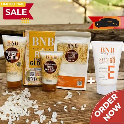 BNB brigtening rice facial kit SPF 60 All Skin stype