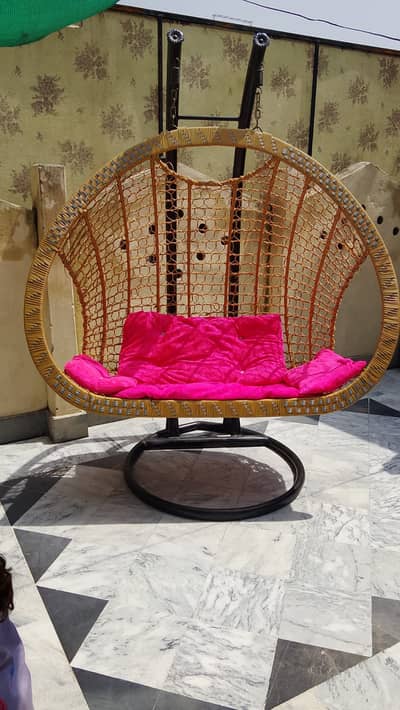2 seater hanging egg swing chair