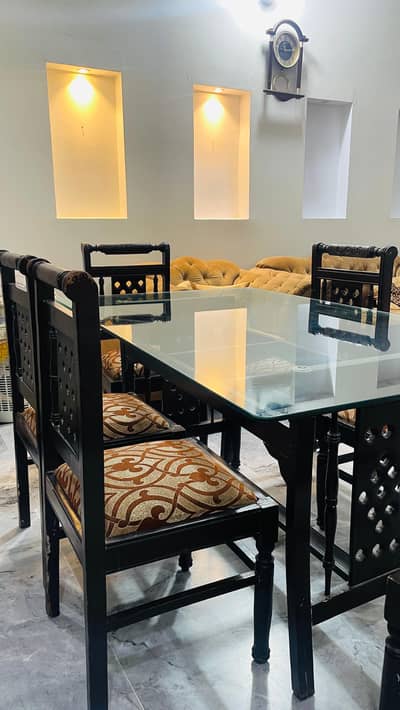 Glass Dining Table 6 Seat