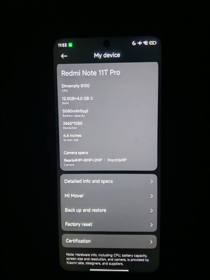 REDMI NOTE 11T Pro 2