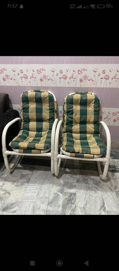 2 garden Chairs available condition 10 by 10