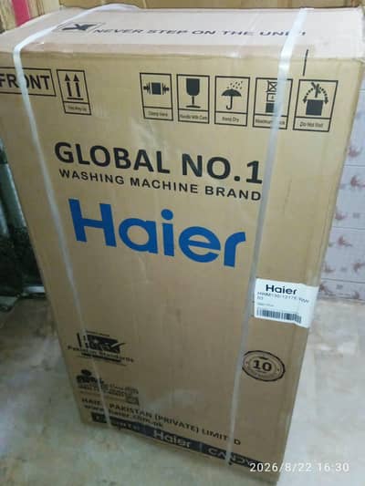 03181183461 Haier washing machine box pack model number HWM130-1217E