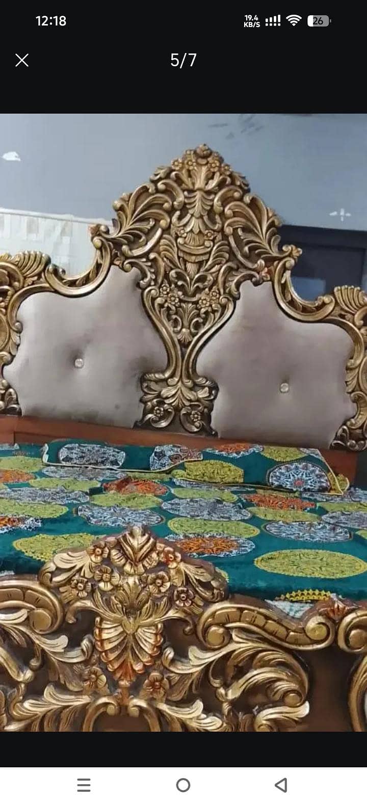 Royal Double Bed Set With Dressing Table 0