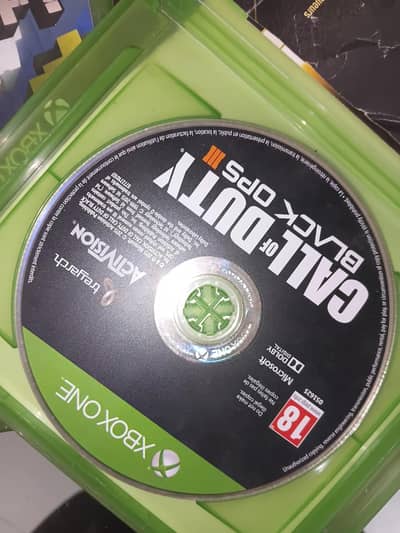 fifa 18, minecraft, black ops 3 (without case]