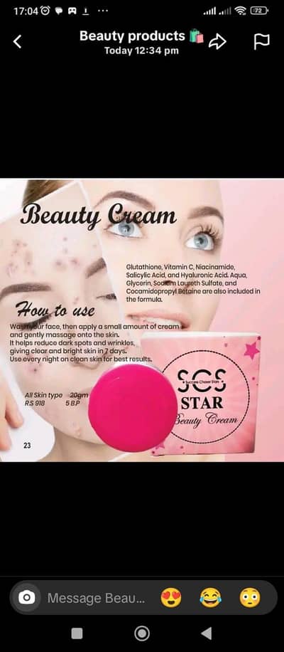 whitening cream