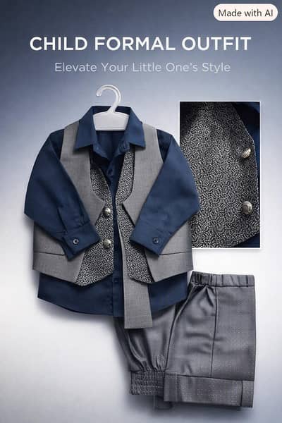 kids three piece suit (Ghajni style)