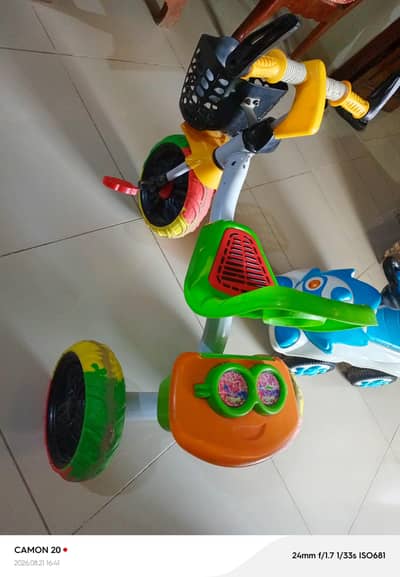 Kids Tricycle + Cute Panda Ride-On Car