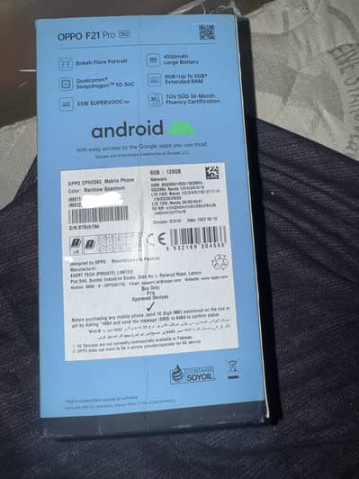 Oppo F21 Pro 5G (8/128GB) price negotiable