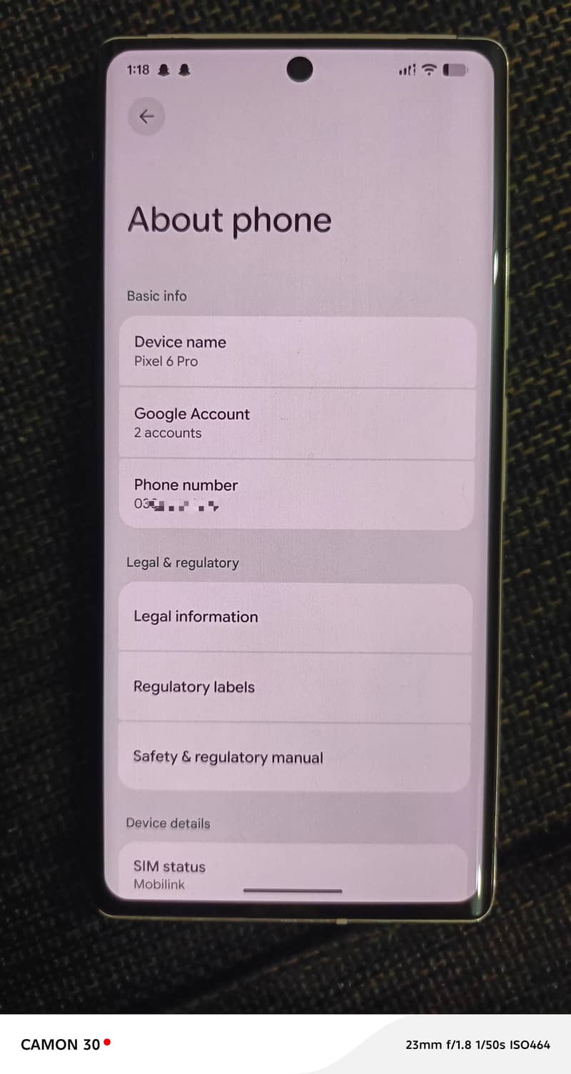 Google pixel 6 pro 4