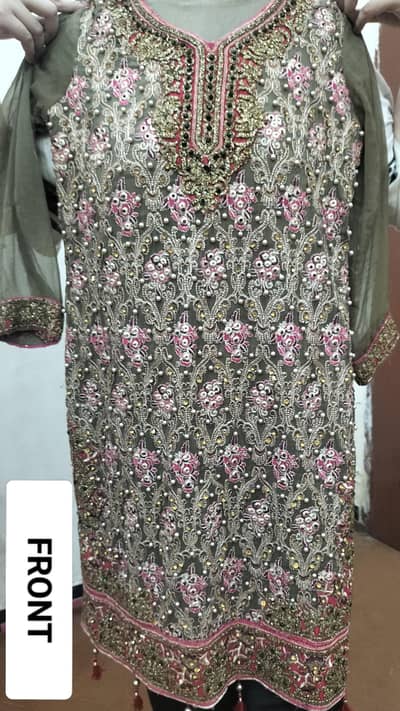 Kameez with Straight Embroidery Trouser