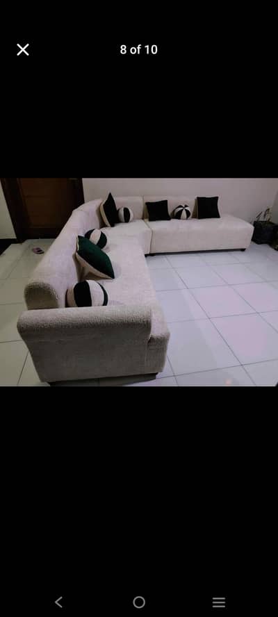 L shape slightly used almost new sofa