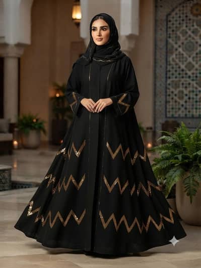 new bridal look abaya both side diamond stone