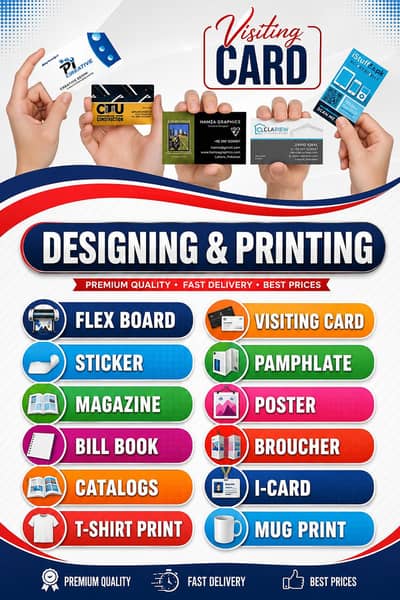 Visiting Cards Bill Book Letterhead Flyer Digital Printings Services