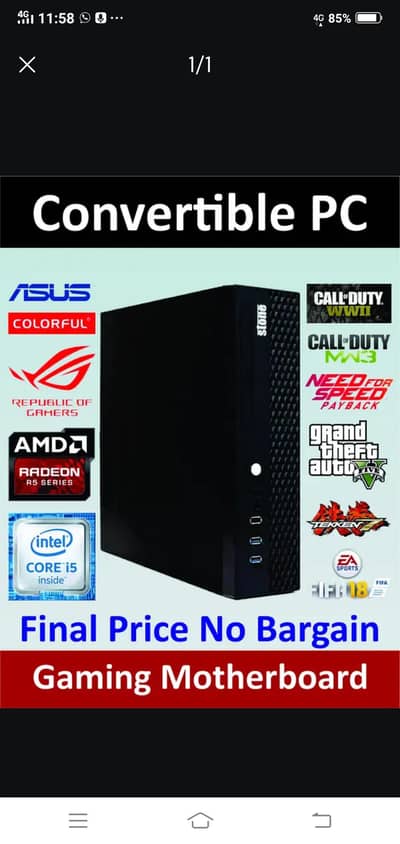 ore i5 6th Gen PC with Radeon 2GB GDDR5 GPU Delivery in RWP/ISB