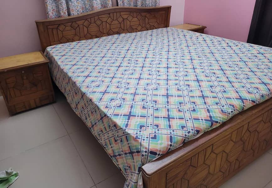 BED AND SIDE TABLE 1