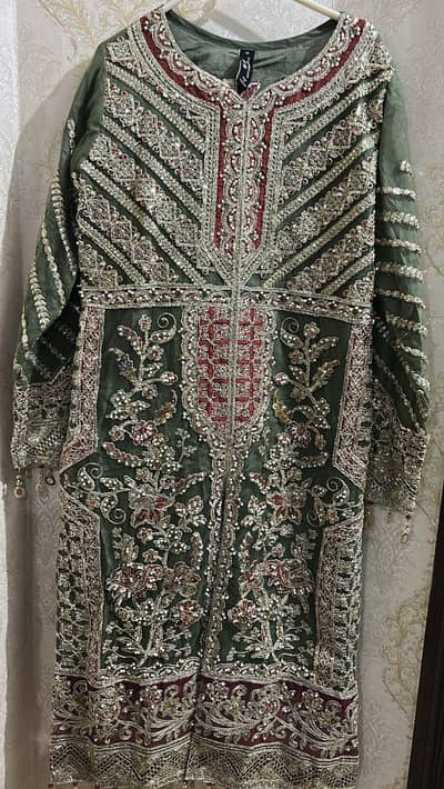 Green formal dress for wedding