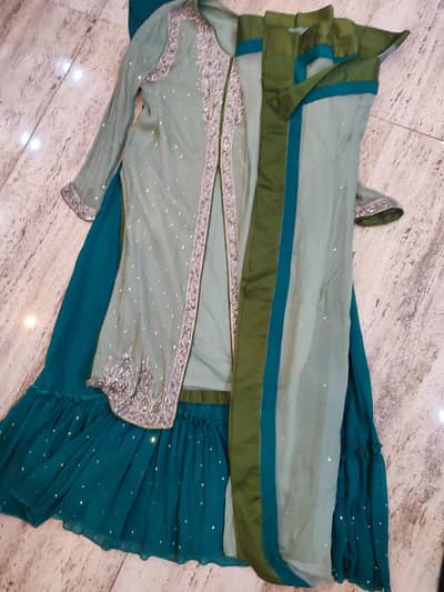 4 and 3-Piece Heavy Embroidered dress