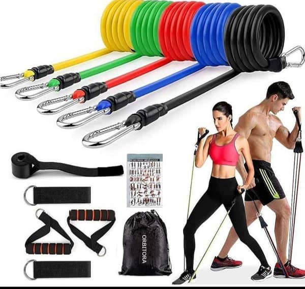 Gym Belt with Box | 5-in-1 Power Exercise Resistance Band Set | Adjustable Fitness Equipment for All
