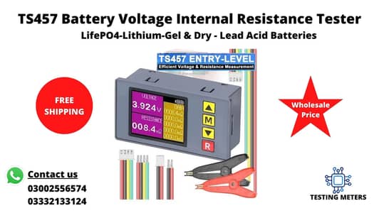 TS457 Battery Internal Resistance Meter IR Cell Tester Lifepo4 Lithium