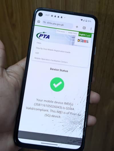 Google Pixel 4a 5g official pta approved