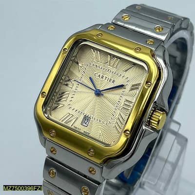 Men's Stainless Steel Gold Watch ⌚
