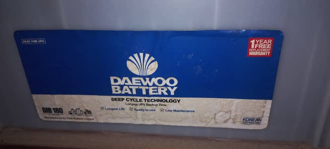 Daewoo Battery 12v total 4 with stand