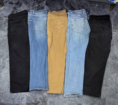 Denim jeans and cotton pants