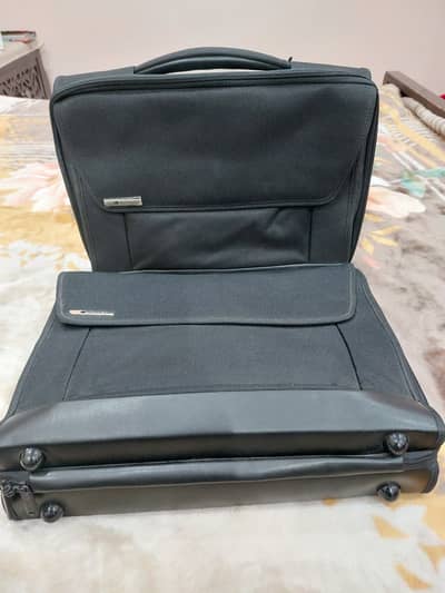 DELSEY Laptop Bag Briefcase with Shoulder Strap - Black