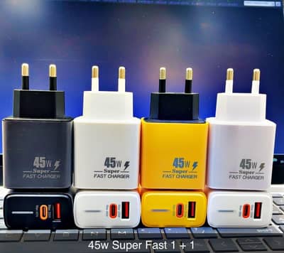 45watt Show for Type c And Usb Plugs Fast Charging