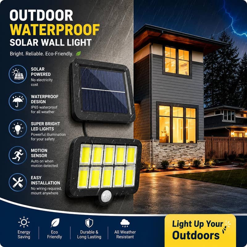 Split Solar Powered Outdoor wall  0