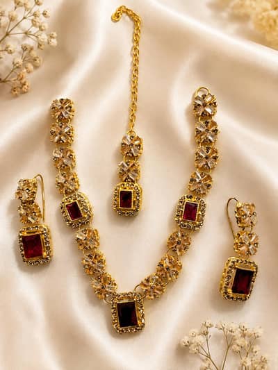 bridal and partywear zarcon jewellery sets