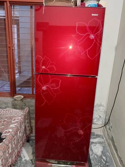 orient glass door fridge like new super cooling