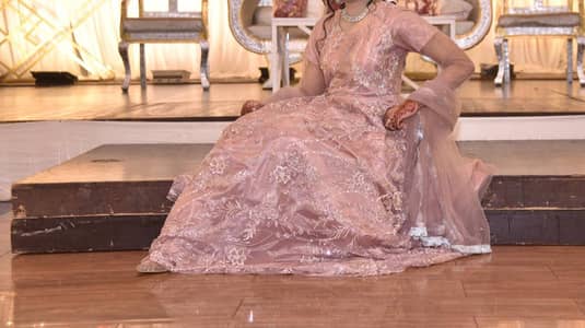Dusty Pink Embroidered Fancy Maxi Dress (Worn Once)